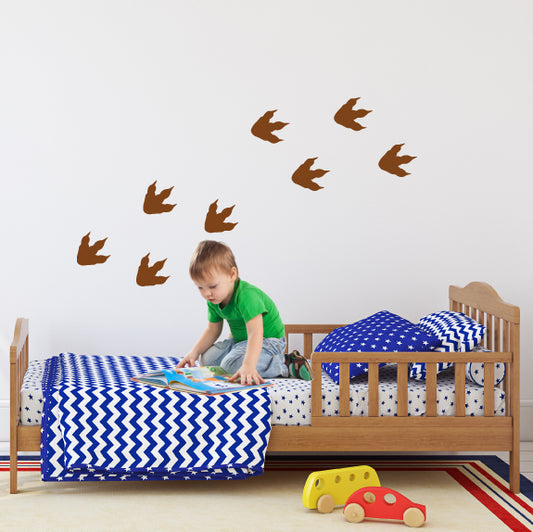 Dinosaur Foot Prints Stencil