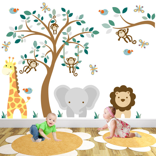 Jungle Tree and Branch Wall Stickers Unisex
