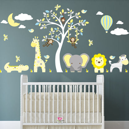 Jungle Animal and Tree Wall Stickers Nursery