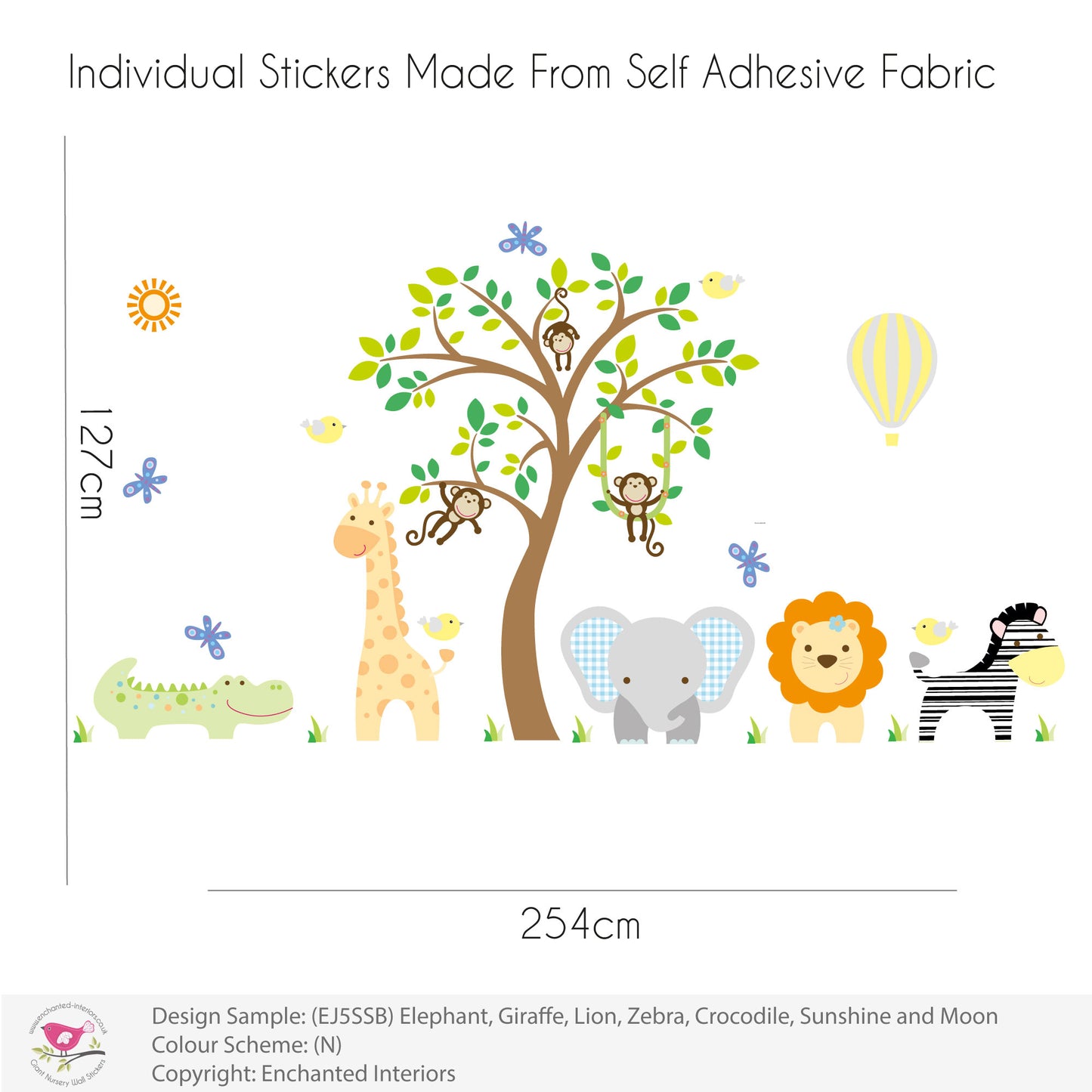 Jungle Wall Stickers Gender Neutral Baby Nursery
