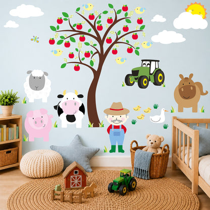 Large Farm Animal Nursery Wall Stickers