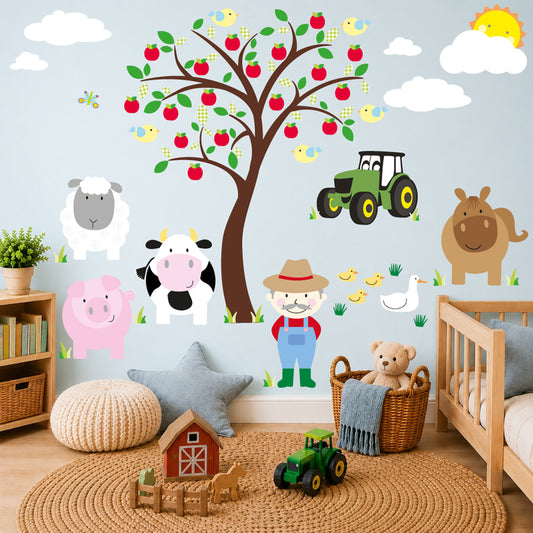 Large Farm Animal Nursery Wall Stickers