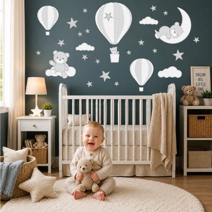 Teddy Bears & Balloons Wall Stickers