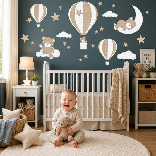 Teddy Bear & Balloon Wall Stickers