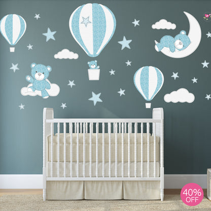 Teddy Bears & Balloons Wall Stickers