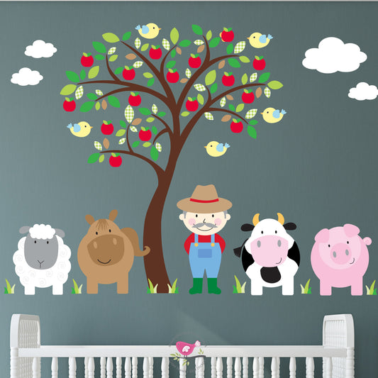 Children's Farm Animal Nursery Wall Stickers
