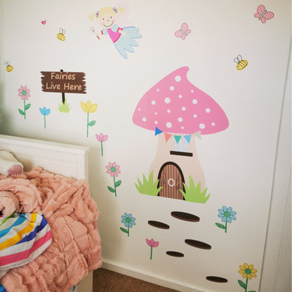 Fairy Mushroom Nursery Wall Stickers