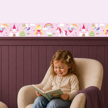 Fairy Princess Themed Wall Sticker Border