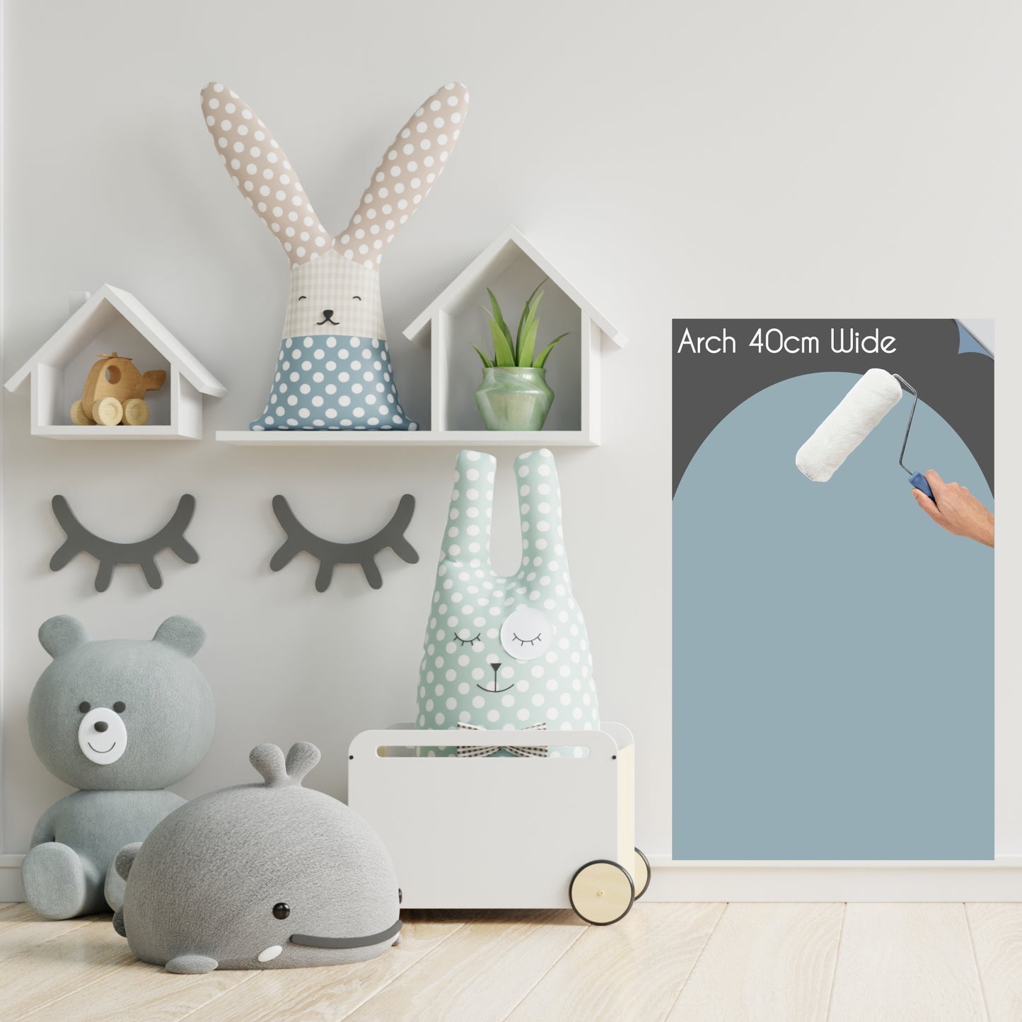 Giant Scallop Arch Stencil, Boho Nursery Wall Decor