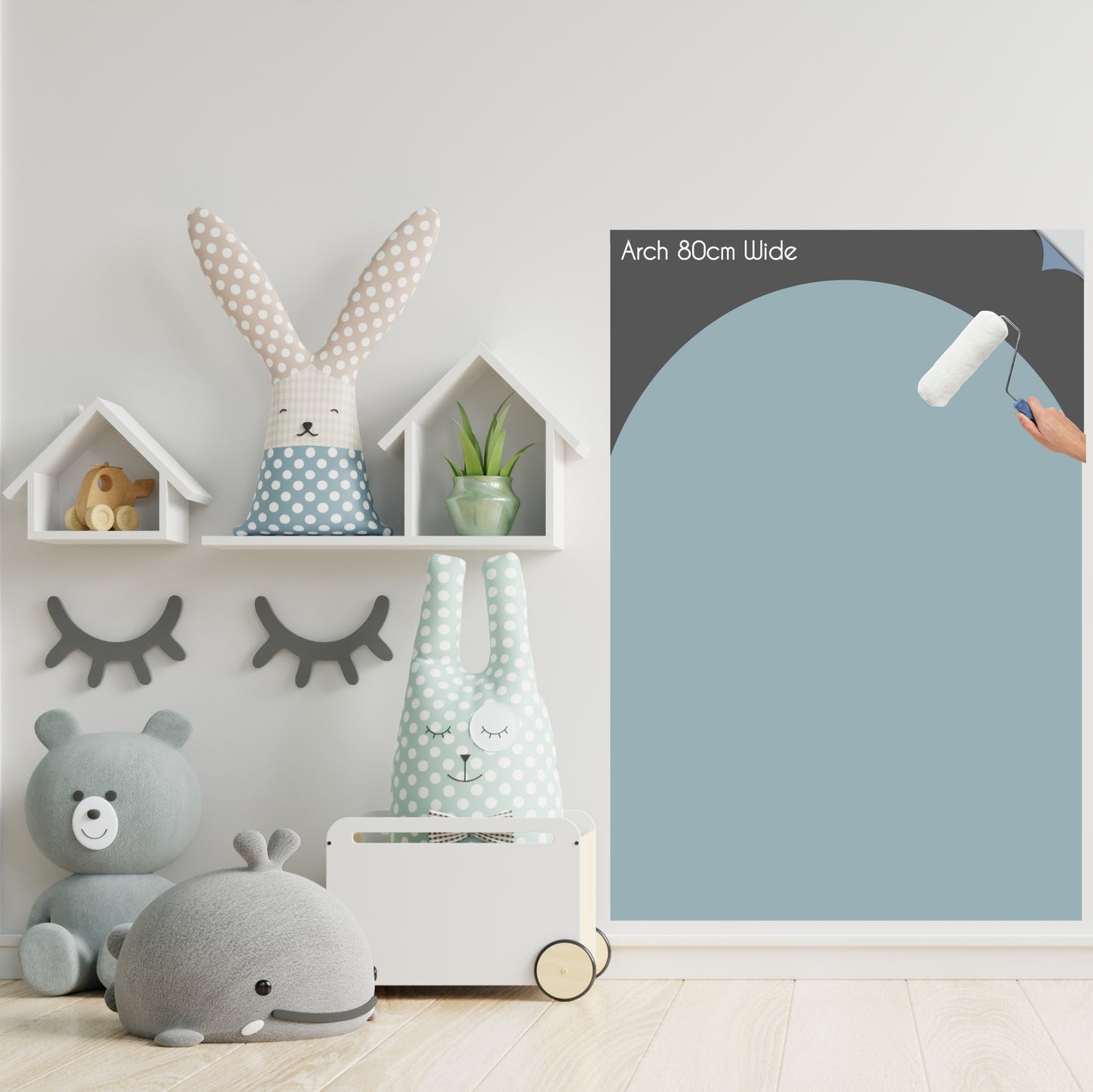 Giant Scallop Arch Stencil, Boho Nursery Wall Decor