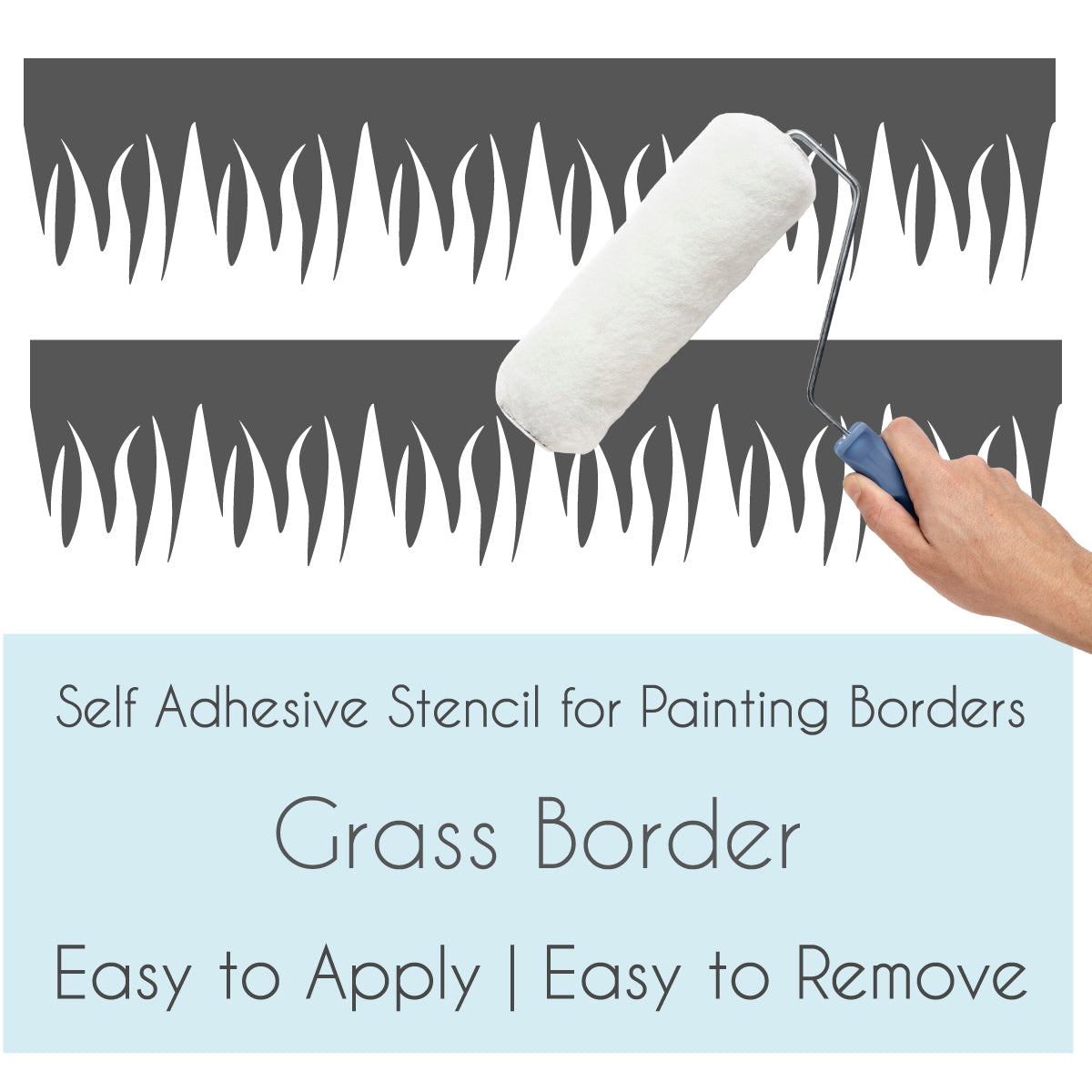 Grass Stencil for Painting Borders