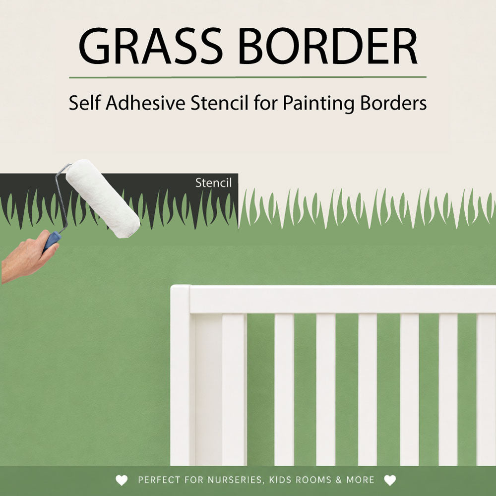 Grass Stencil for Painting Borders