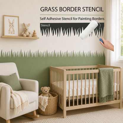 Grass Stencil for Painting Borders