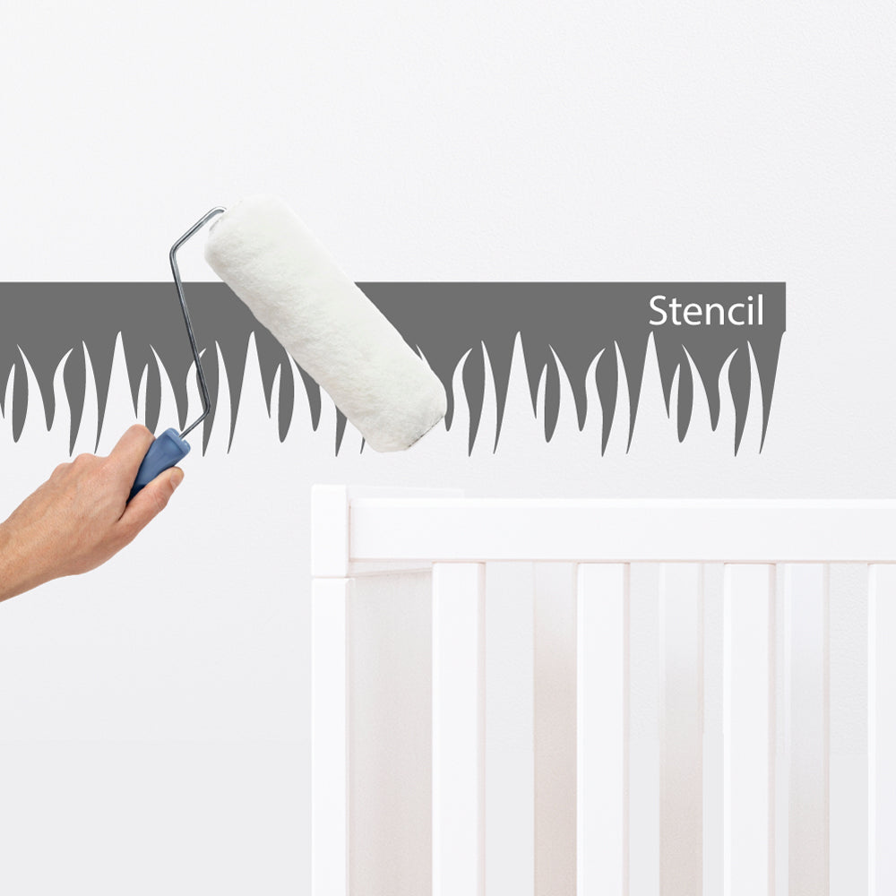 Grass Stencil for Painting Borders