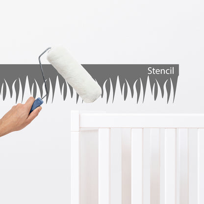 Grass Stencil for Painting Borders