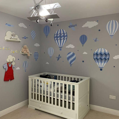 Boys Hot Air Balloons and Jets Wall Stickers