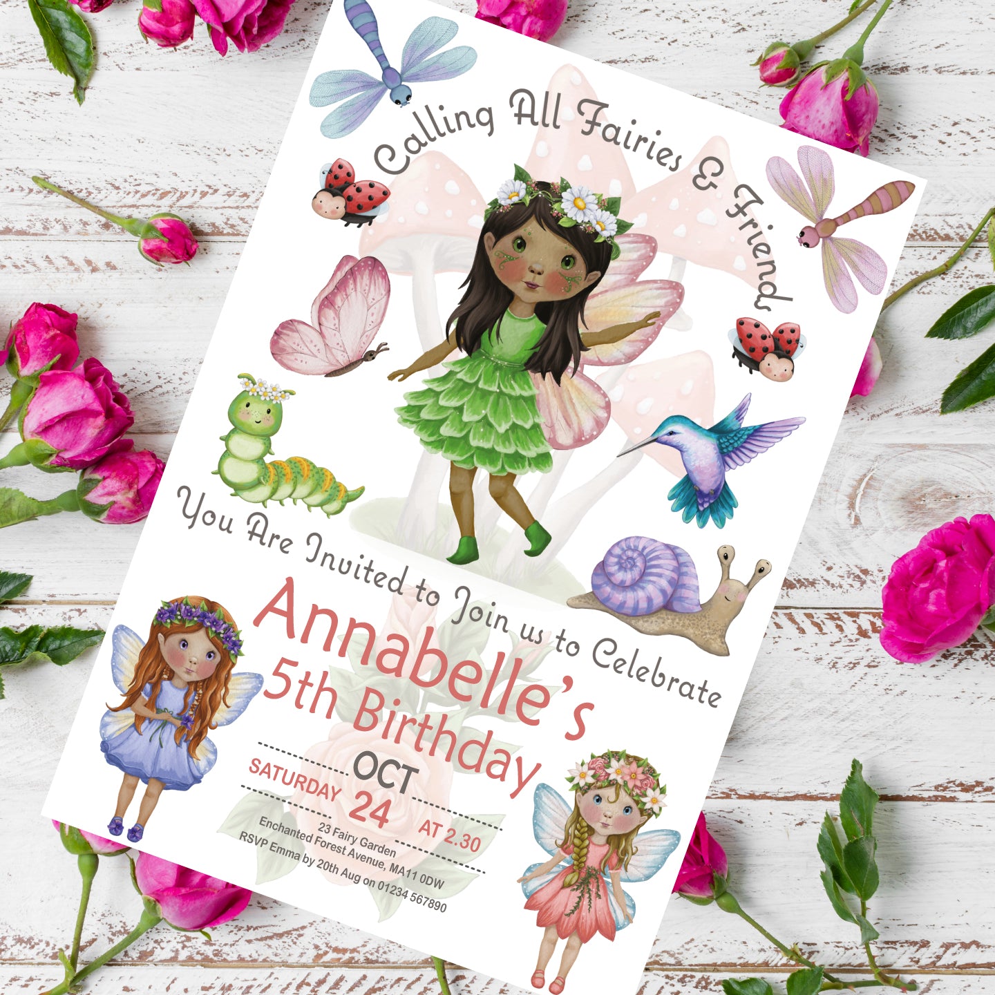 Fairy Party Invite - Downloadable