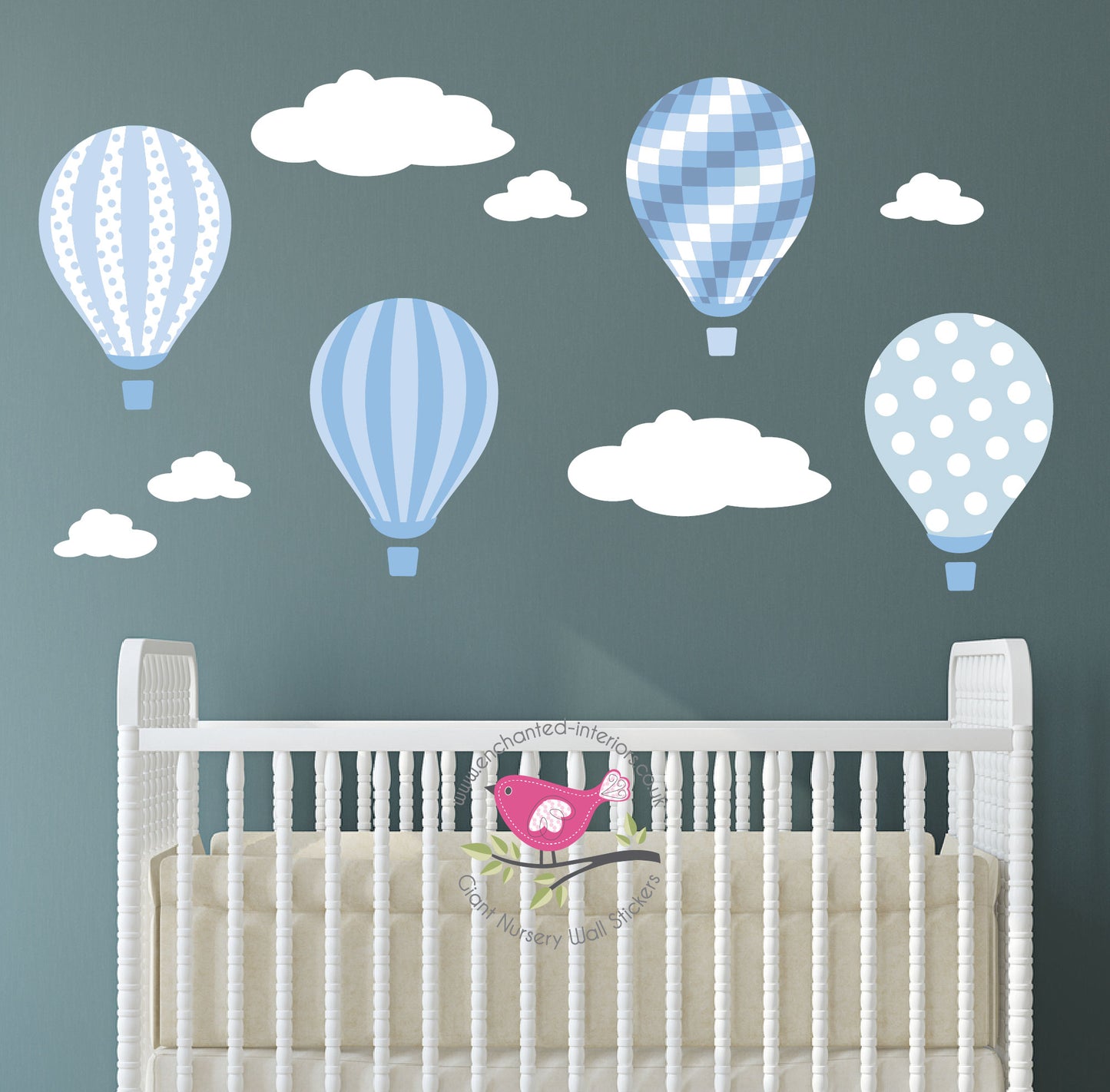 Balloons and Clouds Nursery Wall Stickers