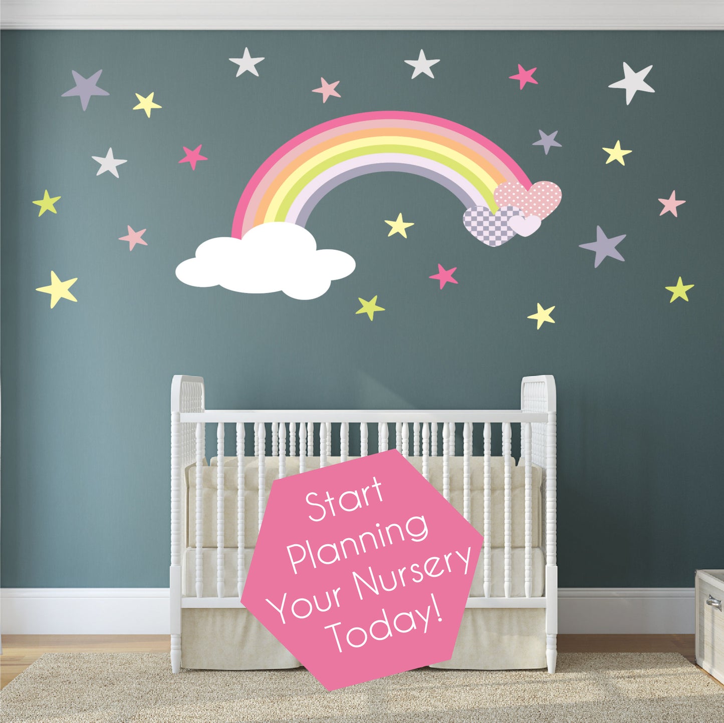 Rainbow Wall Sticker Baby Girls Nursery