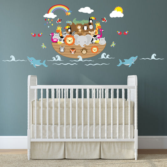 Noah's Ark Nursery Wall Stickers Deluxe