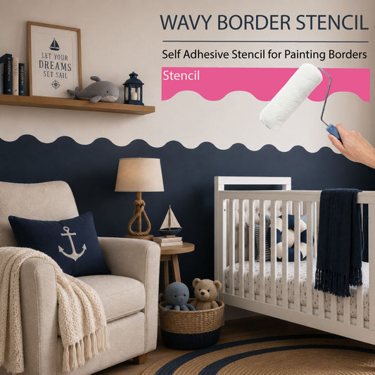 Wavy Stencil for Painting Borders