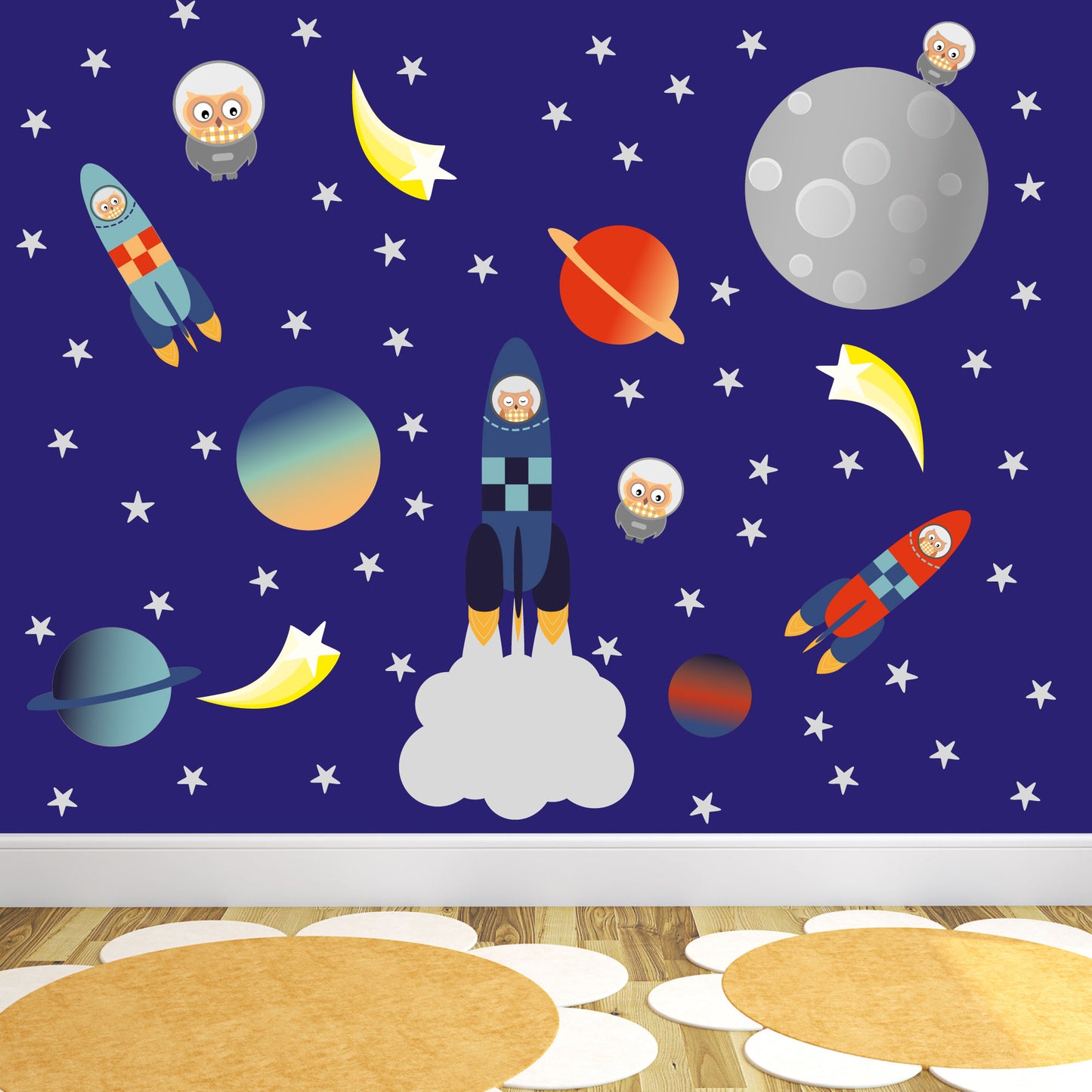 Space Wall Stickers for Baby's Nursery Room