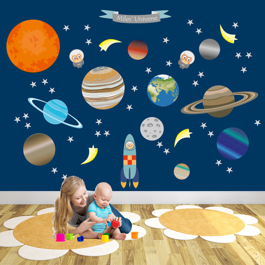 Outer Space Personalised Wall Stickers