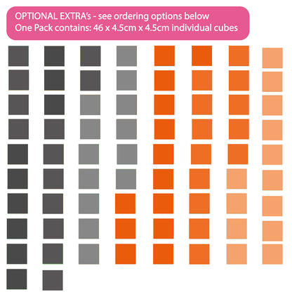 Pixel Border Wall Stickers Lava