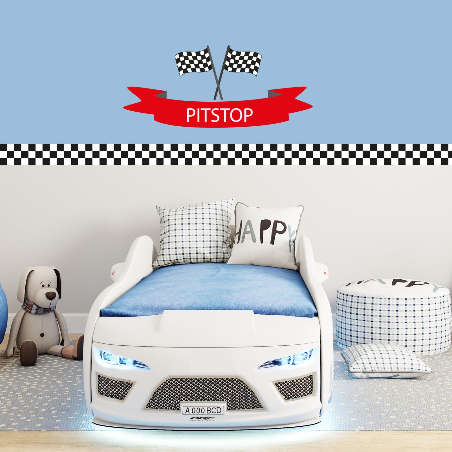 Racing Car Themed Wall Sticker Border