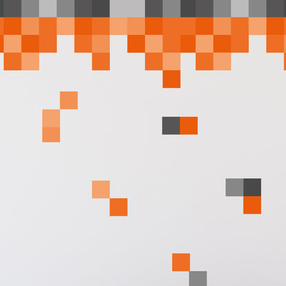 Pixel Border Wall Stickers Lava
