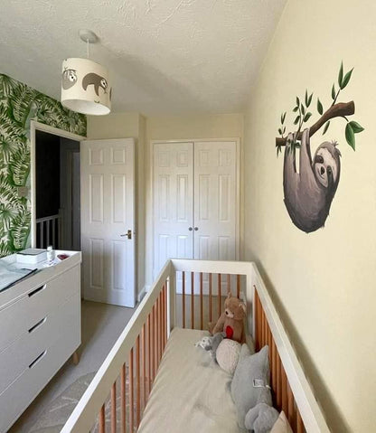 Sloth Branch Wall Stickers Watercolour