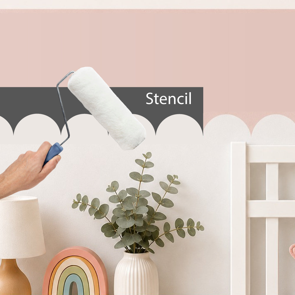 Scallop Wall Stencil for Painting Borders