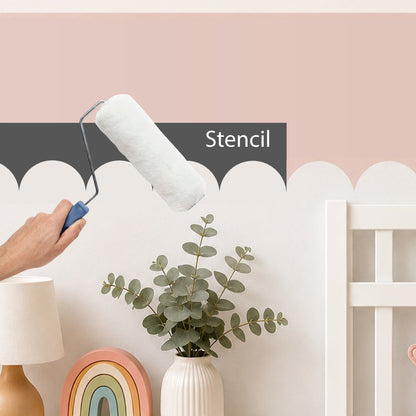 Scallop Wall Stencil for Painting Borders