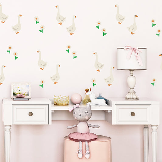 Geese and Daisy Wall Stickers