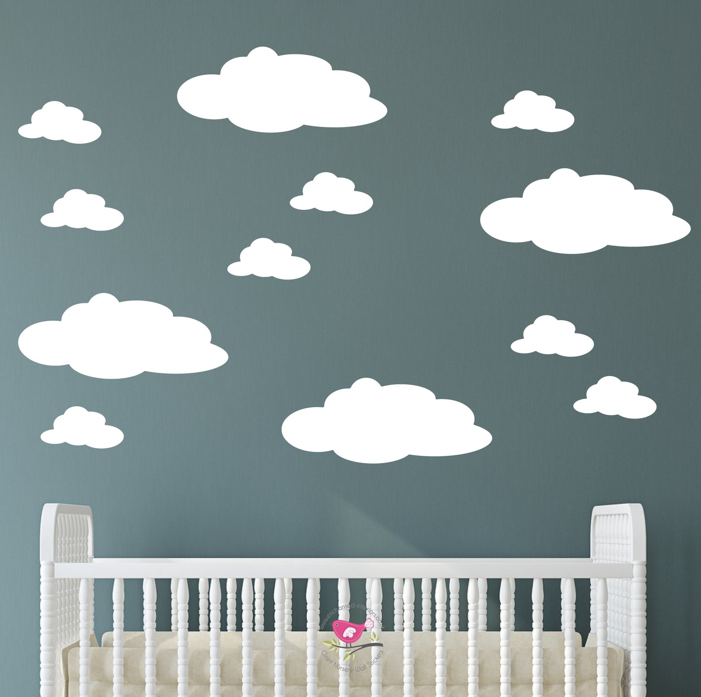 Fluffy White Cloud Wall Stickers