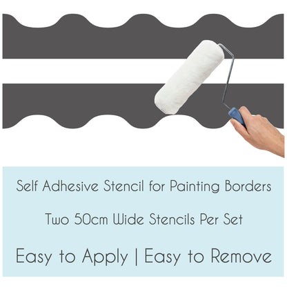 Wiggle Stencil for Painting Borders