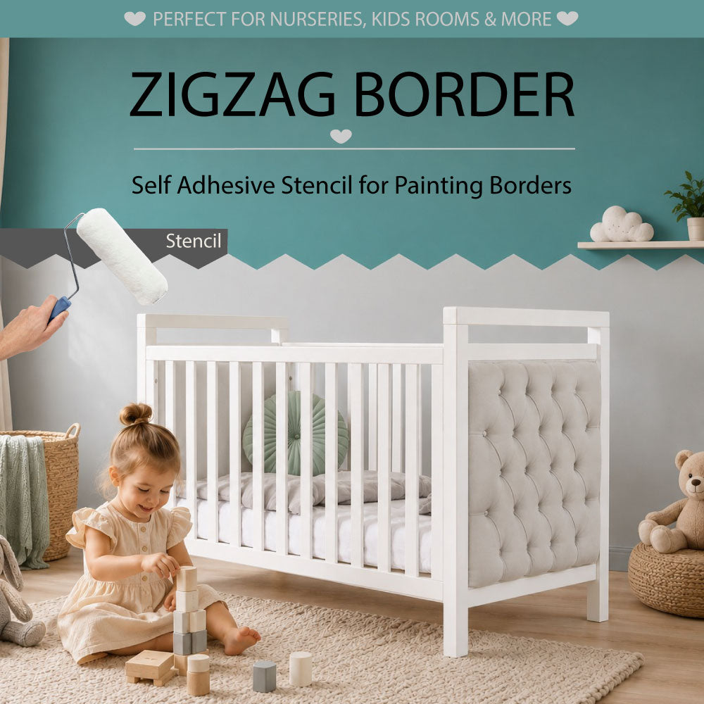 Zigzag Stencil for Painting Borders