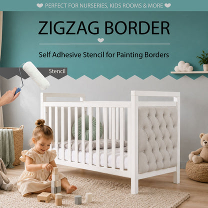 Zigzag Stencil for Painting Borders