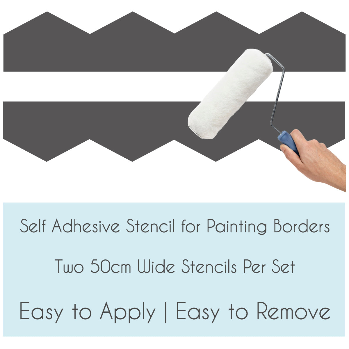 Zigzag Stencil for Painting Borders