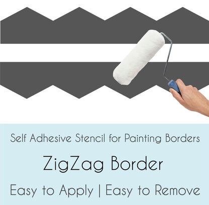 Zigzag Stencil for Painting Borders