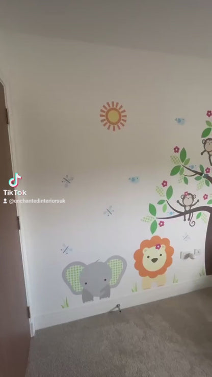 Safari Animal Nursery Wall Stickers